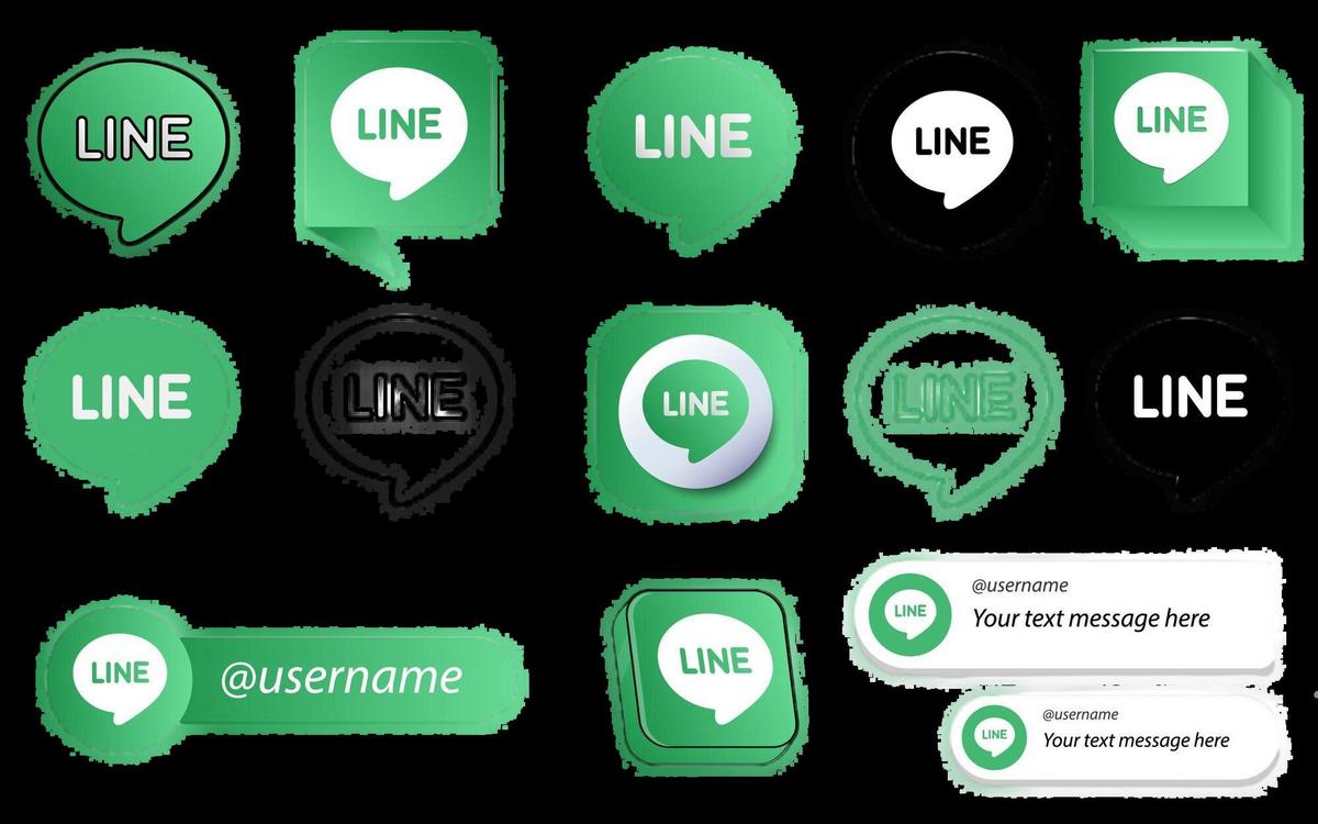 ภาพแนวคิดการโฆษณา LINE แตกต่างจากโฆษณาอื่น, พื้นหลังมีสีฟ้าและเขียว