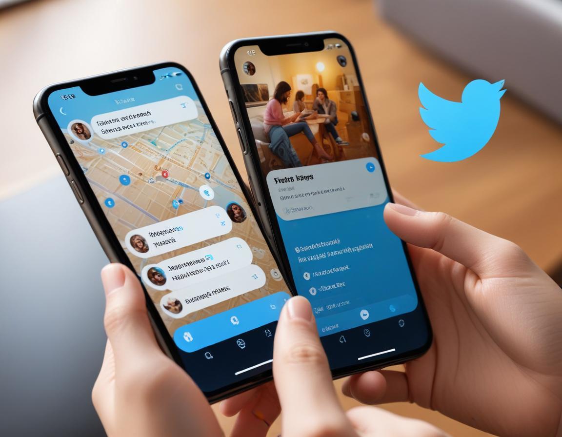 หน้าจอแอปมือถือแสดงการใช้งาน Twitter Spaces พร้อมการนำทางในแอป