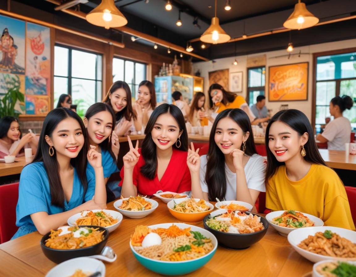 ภาพคอลลาจของอินฟลูเอนเซอร์หญิงชาวไทยจาก TikTok ประจำปี 2024