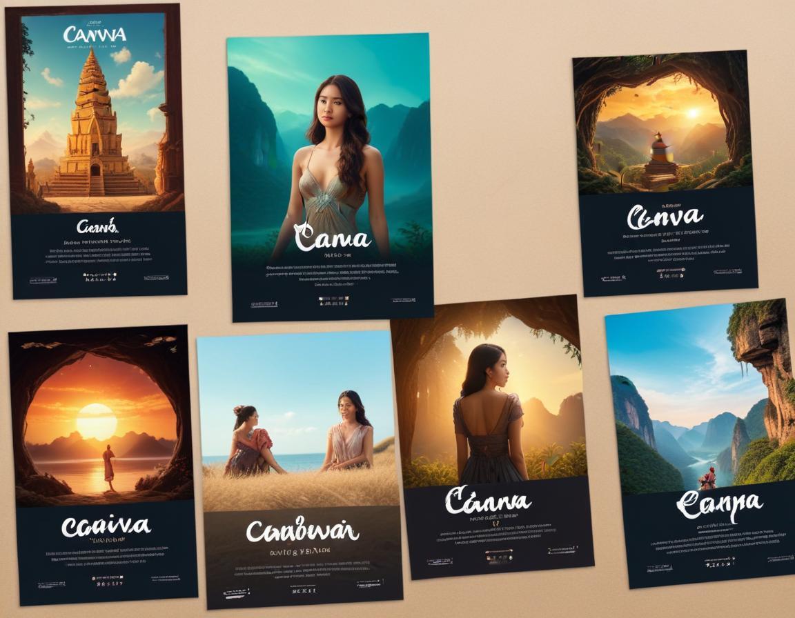 ภาพหน้าจอการเลือกเทมเพลตสำหรับออกแบบกราฟิกใน Canva แสดงหลายสไตล์และหมวดหมู่